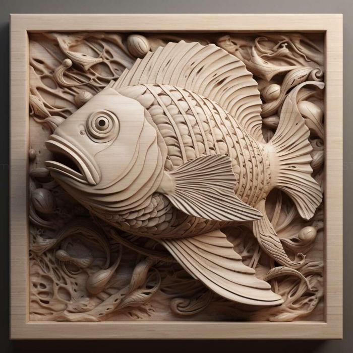 Nature and animals (Pecilia fish 4, NATURE_6212) 3D models for cnc